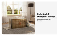 Foldable Cacontaineret with Front Doors Foldable Design for Living Room, Homeowners