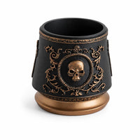 Cranium Pen Holder Black Gothic Cranium Holder Tapered Home Decor