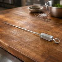 2 Pieces Flat Metal Kabob Skewer Rust Proof Stainless Steel BBQ Skewer