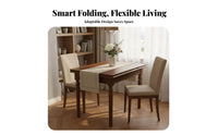 Space-Saving expandableable Dining Table Multi-Functional Gateleg Table Folding Design Household Furniture Retro design for Apartment Dwellers, Families, Homeowners, Small Spaces, Kitchen, Living Room