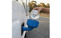 RV Water Inlet Funnel Curved-Spout RV Water Tank Funnel Easy-Connect Wide-Mouth for Campers, Travel Trailers, Campgrounds