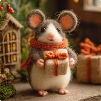 Lightweight Holiday Mouse Decoration Stocking Stuffer Gift Holiday Mouse Doll Cute Design for Holiday Decor, Tabletop Display