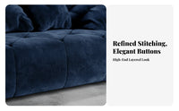 Tufted 3-Seater Sofa Italian Minimalist design Upholstered 3-Seater billowingLike Design Couch for Homeowners, Families, Living Room, Office, Bedroom