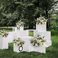 New Wedding Decoration Silk Flower Ball and Pillar Set for Dessert Table and Window Display