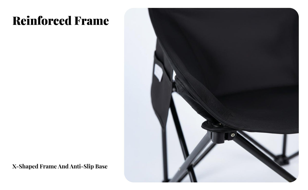 Foldable Low-Slung Folding Chair Lightweight Portable Seat Quick Setup stretchdoor Furniture with storage pocket for Anglers, Campers, Beachon the moveers, Fishing, Camping, stretchdoor meal, stretchdoor meals