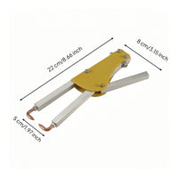 Handheld Pointjoining Butt Clamp Compact Joining Clamp with Copper Tips Precision Clamps Pivoting for Welders, DIYers, Metal Fabrication, Workshop