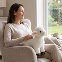 Soft Lamb Stuffed Animal Cuddly Lamb Plushie Soft Sheep Stuffed Animal Cute for Children, Toddlers, Collectors, Nursery, Shelves, Desk
