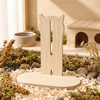 Ventilated Hamster House with 6.5cm Entry, Multi-Level Wood Hamster Toys and Accessories, Open Top for Dwarf Hamsters, Gerbils and Mice