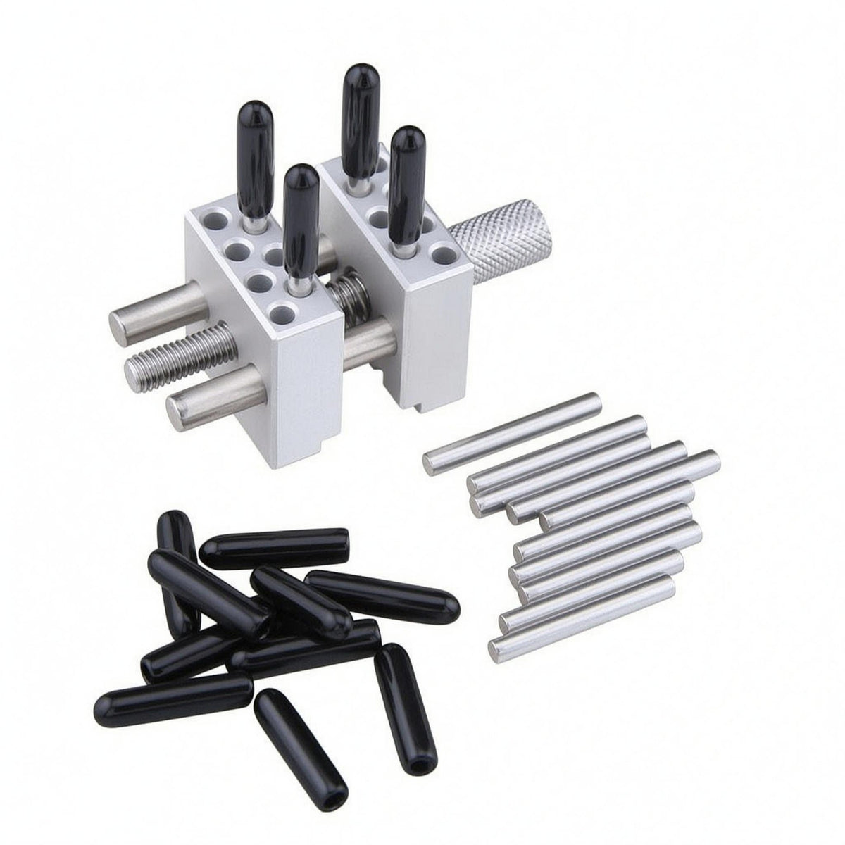 Handheld Metal Vise Peg Holes Mini Bench Vise Clamping Rods Hand Tool
