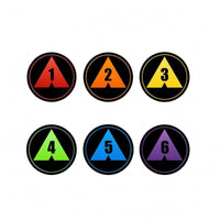 6 Pieces Numbered Basketball Footwork Mat Rubber Basketball Drill Disc Round Agility Marker Mat 30 Cm for Young Players, Positioning Exercises