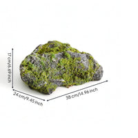 Faux Lichen Rock Natural-Looking Lichen-Covered Rock Artificial Mossy Stone Realistic Indoor for Photographers