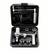 Gear-Driven Tire Lug Wrench with Case Non-Slip Detachable Lug Wrench High-Leverage Tool Long-Lasting for Drivers, Garage