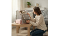Pet Backpack Carrier Breathable Pet Carrier Backpack Structured Ventilated for Travel, Vet Visits