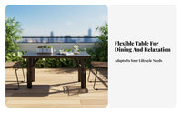 Foldable Folding Leg Dining Table Multi-Functional Portable Furniture Space-Saving Collapsible Surface Easy Setup for Apartment Dwellers, People with Small Areas, Living Room, Outdoor, Office, Kitchen