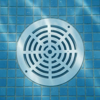 Grille-Style Pool Main Drain Cover 203 Mm Screw-Mount Pool Drain Cover Circular Frame Frame Mounting Holes
