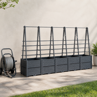 Trellis Planter 180cm Balcony Home Garden For Climbing Plants Deep Planter Box