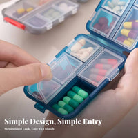 Stackable weekly organizer sleek Size Weekly medication Case Multi-Use for Home