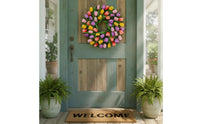 Artificial Flower Wreath Lively Colors Flower Wreath Vivid Tint Interior Decoration for Fireplace