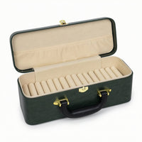 Multi-Slot Bracelet Storage Case Portable Bracelet Case Hard-Shell Bangle Box with Handle Travel-Friendly for Collectors, Travelers, Dresser, Vanity