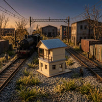 Trackside Railway Scene Building Model Kit Miniature N-Scale Model House Architectural Diorama Building Kit Hobby Grade for Collectors