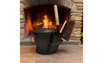 Ash Bucket Set Knitted Cuffs Fireplace Ash Bucket Easy to Clean Hearth Cleaning Gear