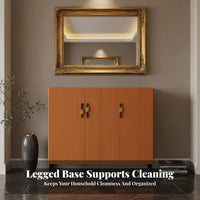 Fluted Door Tipping Cabinet Light Luxury and aesthetic Shoe Organizer Space-Saving Slim outline for Design connoisseurs, Foyer