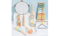 8 Pieces Percussion Set with Xylophone Early-Learning Young Child Instrument Set Preschool for Young Children