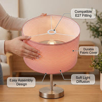 Foldable Lampshade with Cloth Shade for Ceiling Light and Bedside Lamp, Glare-Reducing for Bedroom and Home, Easy Assembly Design