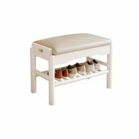 Multi-Functional 2-Tier Entryway Stool Space-Saving Shoe Rack Sturdy Construction Storage Bench polished Rounded Corners for Apartment Dwellers, homeowners, Hallway, Mudroom, Cloakroom, Living Room