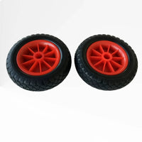 2 Pieces Kayak Trailer Wheels Puncture-Resistant Solid PU Beach Wheels