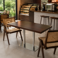 Wood Dining Table, For 2 People, Rectangular, 75cm Height, Cafe Style, Wooden Dining Table