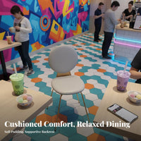 Light Luxury Aesthetic Booth and Chair Dining Set Minimalist Design Cafe Seating Group Cushioned Seat Commercial Furniture Space-Saving for Restaurant Owners, Interior Designers, pearl Tea Shop, Bistro, Bakery