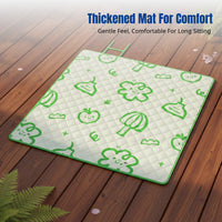 Thick Outdoor Mat, Camping Moisture-Resistant Blanket, Beach Mat, Foldable Tent Ground Pad, Water-Resistant, Geometric & Cartoon