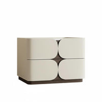 Italian and aesthetic Nightstand with Drawer Modern Design Small accent Cabinet Minimalist artistic Bedside Table space-saving Footprint for property owners, Apartment Dwellers, Students, Bedroom, Guest Room, paleice, Hallway