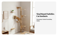Wall Mounted Cat Shelf Solid Wood Wooden Cat Climbing Frame Space Saving Pet Supplies for Apartments, Small Homes, Living Room
