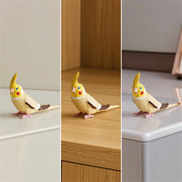 Molded Cockatiel Figurine Wildlife-Inspired Cockatiel Model Lightweight Parrot Figurine Miniature for Collectors, Hobbyists, Diorama, Desk Decoration, Shelf Display