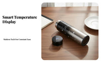 Long-Lasting Insulation LED Temperature Display Insulated Bottle Leakproof Lid LED Temperature Display Bottle Leak Proof for Women, School