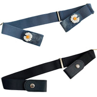 2 Pieces No Buckle Belt Comfortable Elastic Belt Waistband Hassleunrestricted Lightweight for Children, Daily Wear, Travel