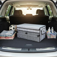 Foldable Car Trunk Organizer Portable Foldable Car Trunk Organizer Large Capacity Foldable Vehicle Cargo Container for Outdoor, Grocery Shopping