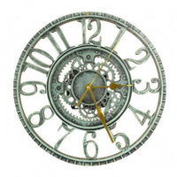 Vintage Metal Wall Clock Openwork Room Decor Decorative