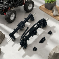 Front and Rear Axle Assembly 6061 Aluminum RC Car Axle with Gears Metal Axles for Hobbyists, Custom Builds