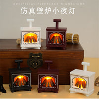 LED复古壁炉蜡烛灯Dollhouse娃娃屋仿真火焰装饰氛围灯创意小夜灯