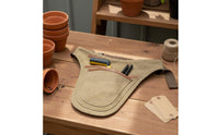 Canvas Tool Pouch Adjustable Strap Tool Belt Pouch Multiple-Pocket Utility Apron for Electricians