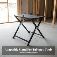 Foldable Miter Saw Stand Adjustable Support Arms Portable Saw Stand Quick Release Mounts Heavy Duty for Woodworkers, Contractors, DIY Enthusiasts, Woodworking, Job Site, Garage