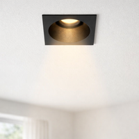 Ceiling Spotlights with Die-Cast Aluminum Square Shape, Adjustable Angle 90x90mm Face Housing, Single Downlight Frame, Recessed Ceiling Lighting