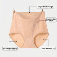 Underwear Women High Waisted Knickers Multipack with Full Coverage, Breathable Ladies Packs for Postpartum