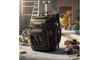 Rolling Tool Backpack Heavy Duty Tool Trolley Backpack Breathable Back Padding for Technicians, Contractors