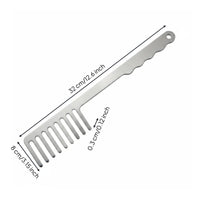 Spaghetti Comb Novelty Design Stainless Steel Pasta Rake Ergonomic Handle Noodle Server Tools for Home Cooks, Dining Table