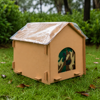 Large Green Cat House, 4-Season Cat Shelter with Cat Flap, Insulated & Waterproof, with Asphalt Roof & Foldable Roof