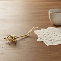 Saxophone Lyre Music Clip with Clamp Long Sheet Music Clip for Marching Band Members, Rehearsals